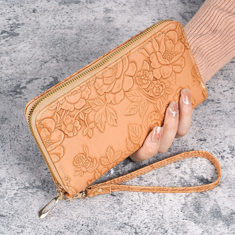 3D Embossed Floral Wallet